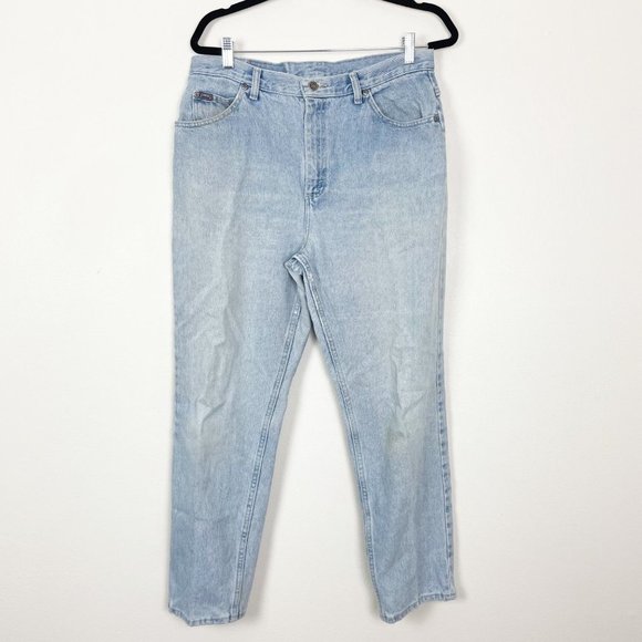 Vintage Riders by Lee Woman's Sz 14‎ Petite Light Wash High Waisted 80s 90s - Picture 1 of 10